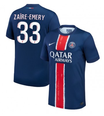 Paris Saint-Germain Warren Zaire-Emery #33 Primera Equipación 2024-25 Manga Corta